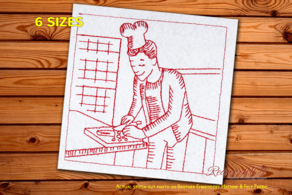 A Chef Embroidery Design Fit for the Kitchen & Craft