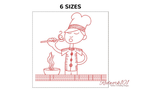 A Cook in the Kitchen: Reviewing a Classic Redwork Design