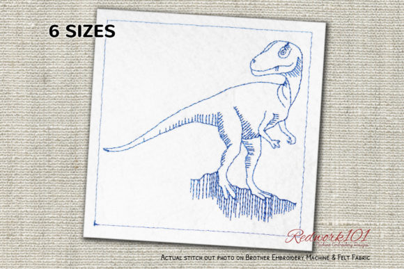 A Gentle Review of the Allosaurus Dinosaurs Lineart Embroidery Design