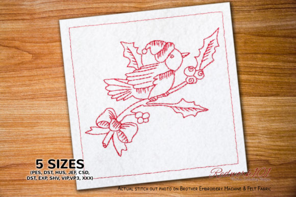 A Professional Review of the Christmas Bird Redwork Embroidery File