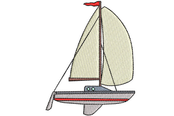 A Sail Boat Embroidery Design for Heartfelt Handmade Gifts