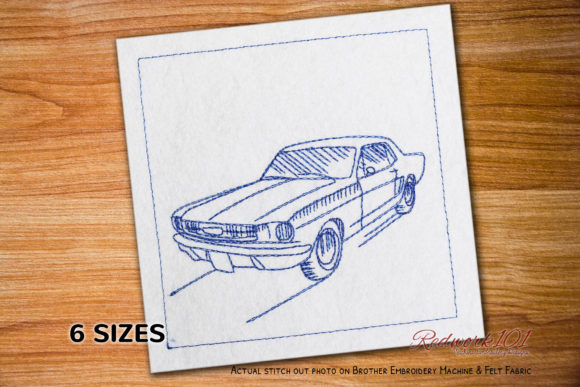 A Timeless Tribute: First Ford Mustang Bluework Embroidery