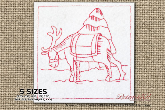An Embroidery Designer's Review of Santa's Reindeer Lineart