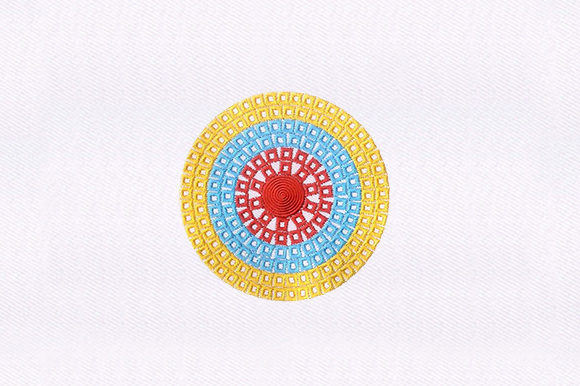 Boxes Circle Quilting Design for Handmade Charm