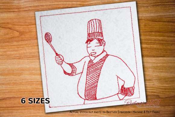 Confident Young Chef Bluework Embroidery Review