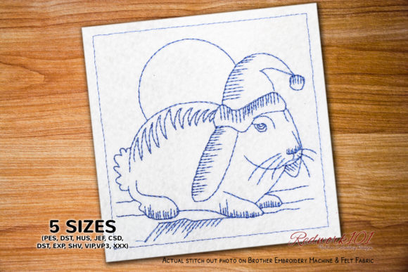 Evaluating Christmas Rabbit Redwork for Your Embroidery Business