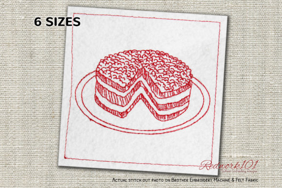 Mousse Cake: A Whimsical Dessert Embroidery Design